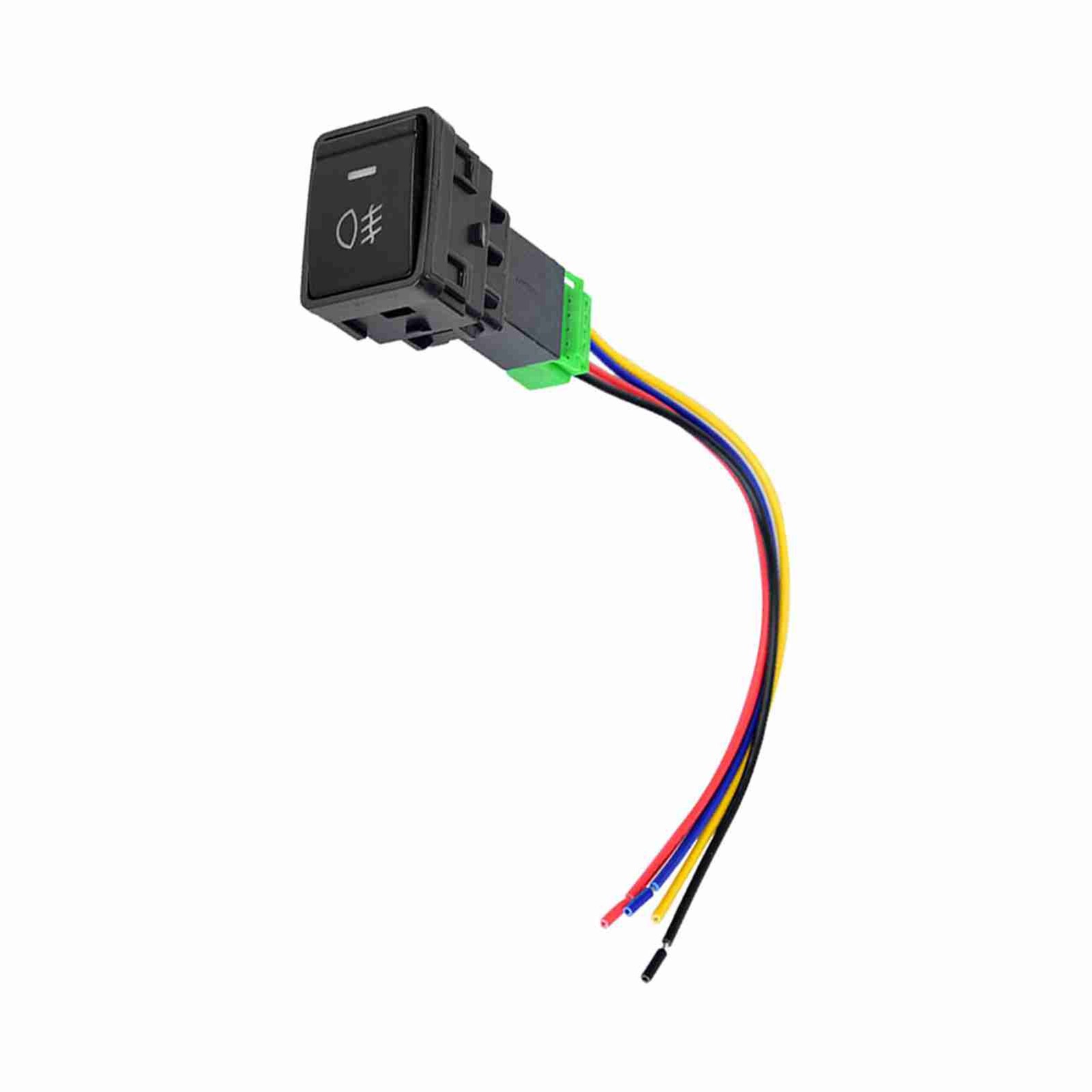 Δ 4 Poles 12V Harness Push Button Switch &LED Background Indicator Light