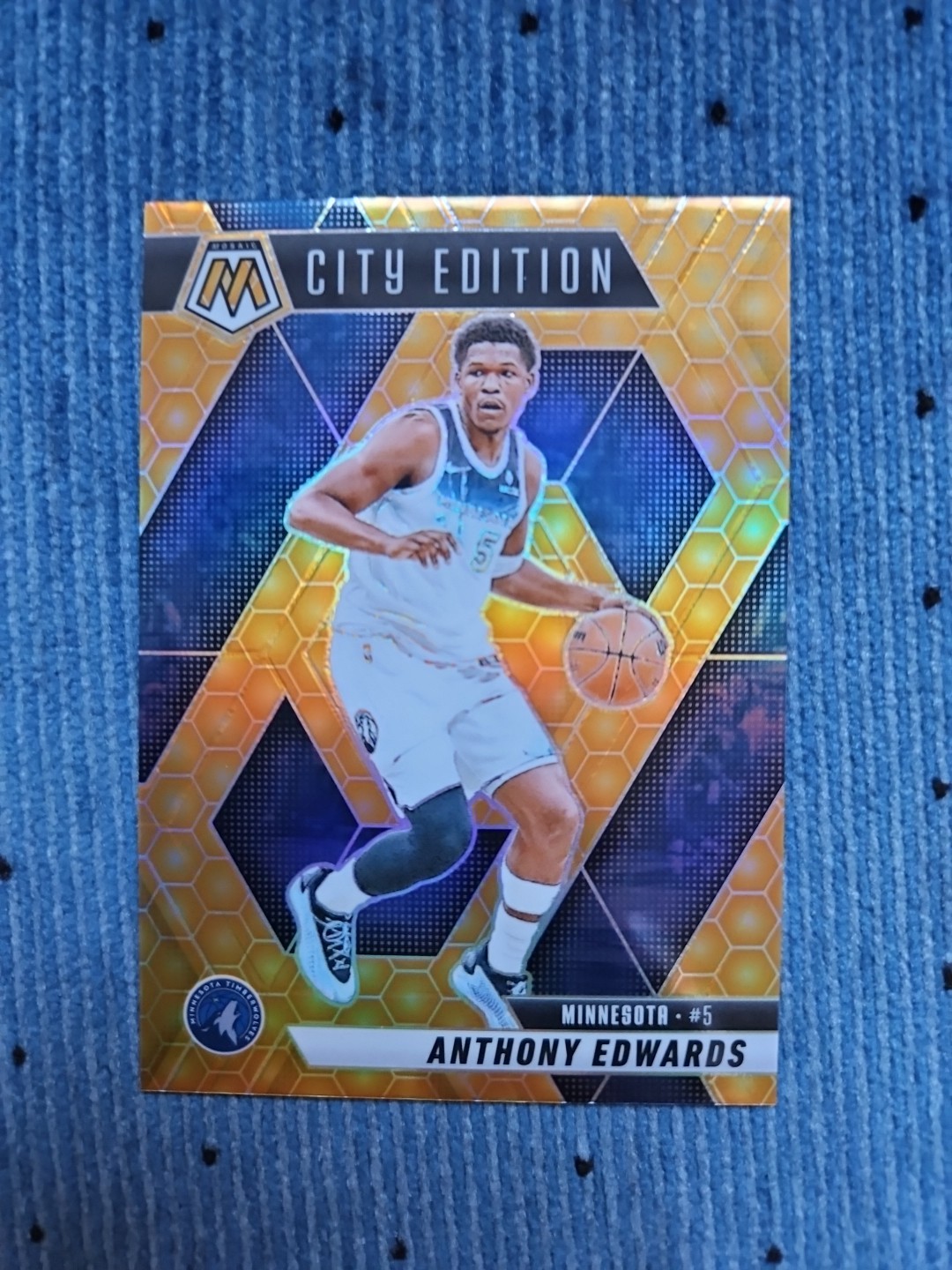 2024-25 Panini Mosaic - City Edition Anthony Edwards #279 Honeycomb Mosaic Prizm