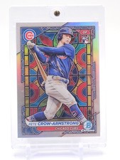 PETE CROW-ARMSTRONG 2024 BOWMAN CHROME STAINED GLASS ROOKIE RC #45 CUBS Q4444