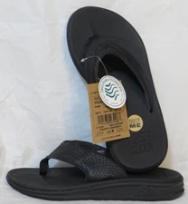 REEF MENS SHOE US 4 BLACK ROVER FLIP FLOP SANDAL BEACH SYNTHETIC CLASSIC NWT
