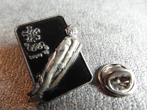 Ancien Pin's Officiel JO Calgary 1988 – Patinage Artistique – Émail Froid – Collection Signé COA