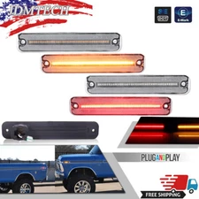 4PCS Clear LED Side Marker Lights For 1973-1979 Ford F150 Bronco F Series Truck