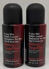 2x Being Together Premium Men's Fragrance Body Spray Designer Imposter 4 Oz