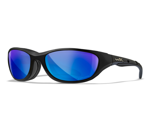 Wiley X Airrage Gloss Black Blue Mirror Polarized Neu 692 Gesichtshöhle - Bild 5 von 6