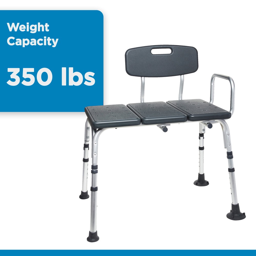 Heavy Duty Bath Tub Shower Transfer Bench Stool Shower Chair w/Backrest Seat，new