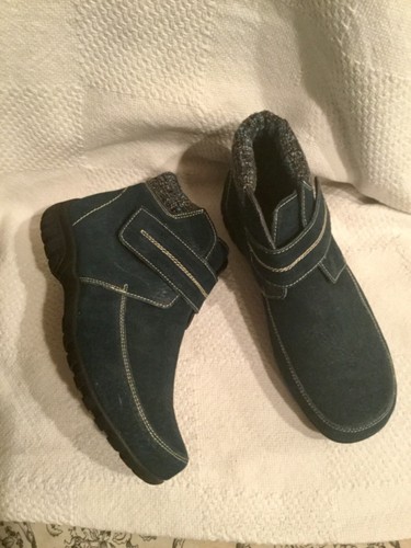 Propet Delaney Strap Suede Ankle Boots 