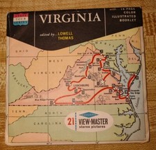 Virginia State Tour Series 3D View-Master Sawyer's A810 - 3 Reels and Booklet