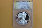 2000-P PROOF AMERICAN SILVER EAGLE ANACS PF70 DCAM