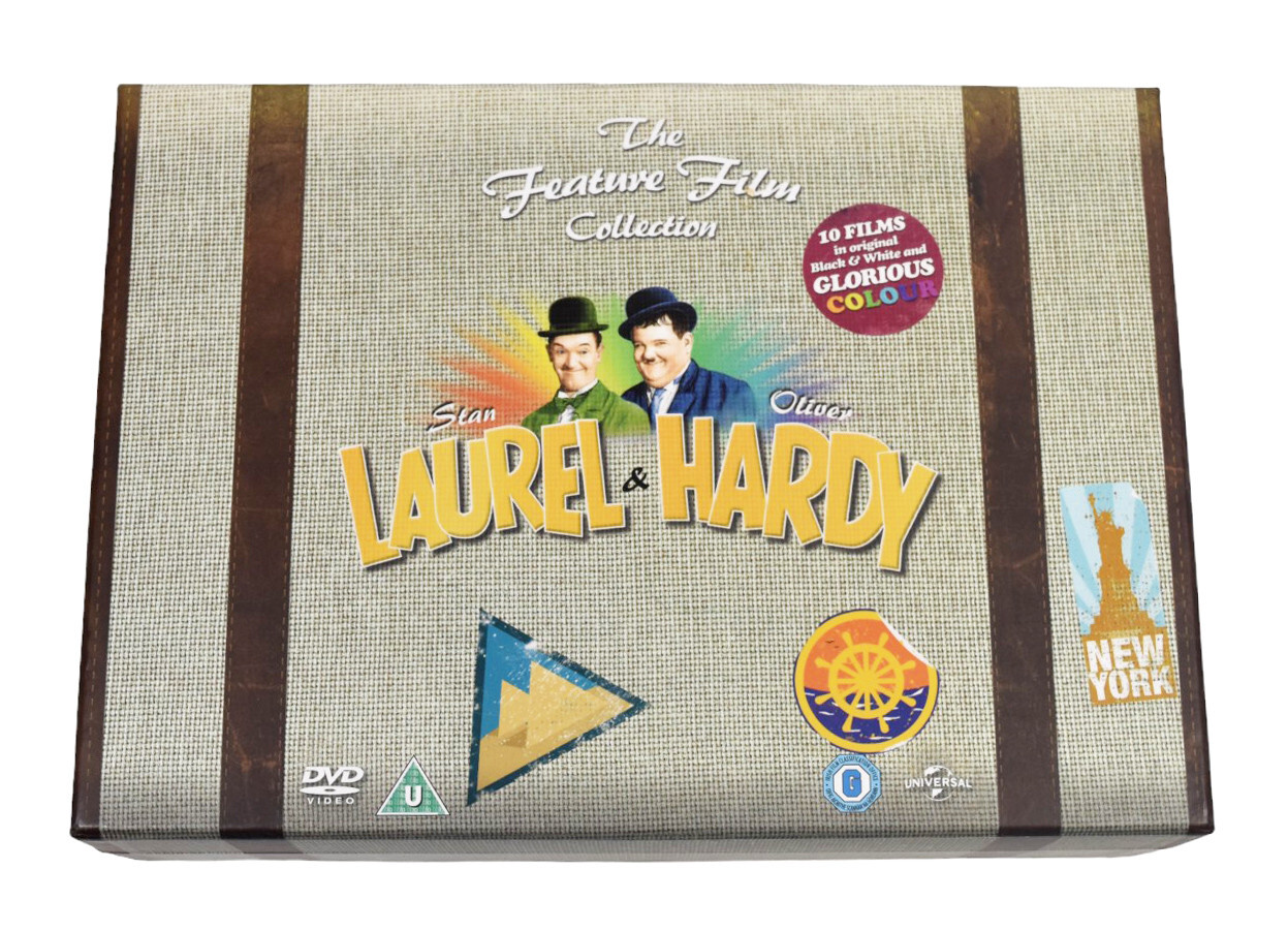 Laurel & Hardy 10 Disc Suitcase DVD Feature Film Collection Box Set 2011