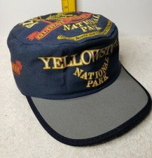 Vintage Yellowstone National Park Pillbox Hat Cap One Size Hat Made In USA