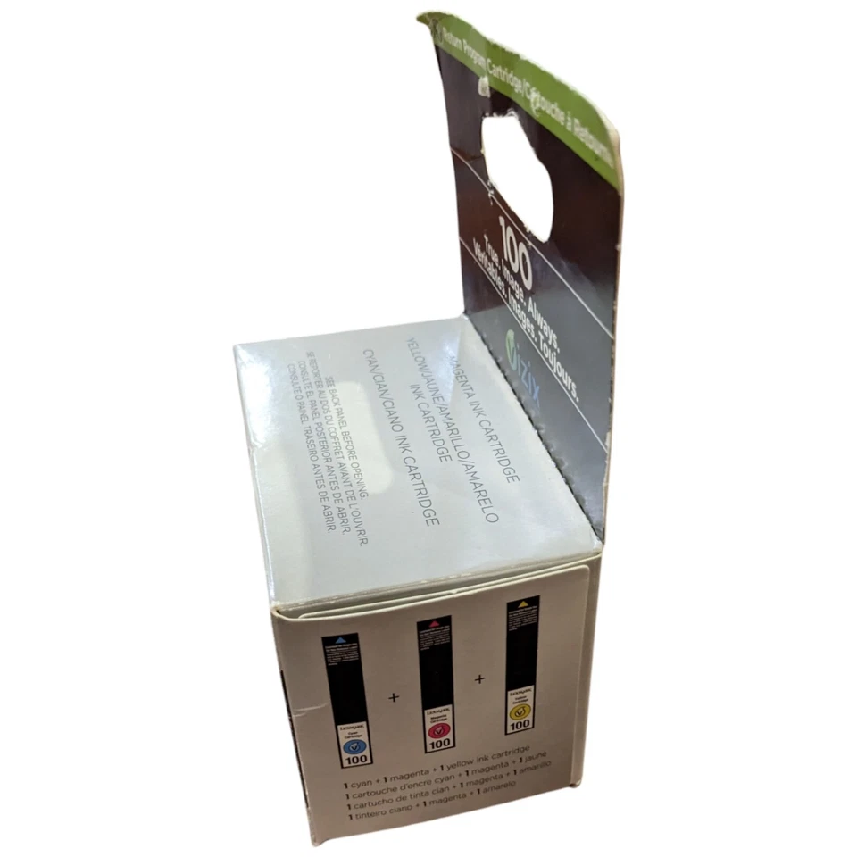 Lexmark 100 Tri Color Cyan Magenta Yellow Cartridge for Inkjet Printers - Image 3 of 4