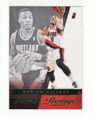 Damian Lillard 2014-15 Prestige Bonus Shots Green #4/5 Blazers