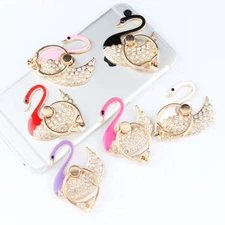 Universal 360 Rotating  Finger Ring Stand Holder For Cell Phone or Tablet -SWAN