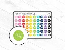 1617-9~~Clean Fridge Dots Planner Stickers.