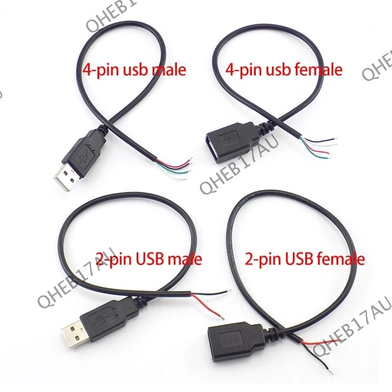 5v USB A type male female Connector core Adapter Extension wire Cable 2/4Pin 24H - Image 2 of 4