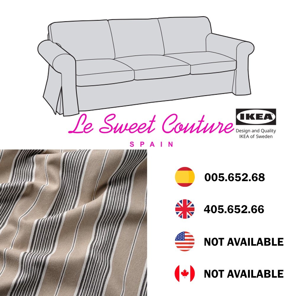 IKEA EKTORP Cover for 3-seat sofa, Karlshov beige/multicolour