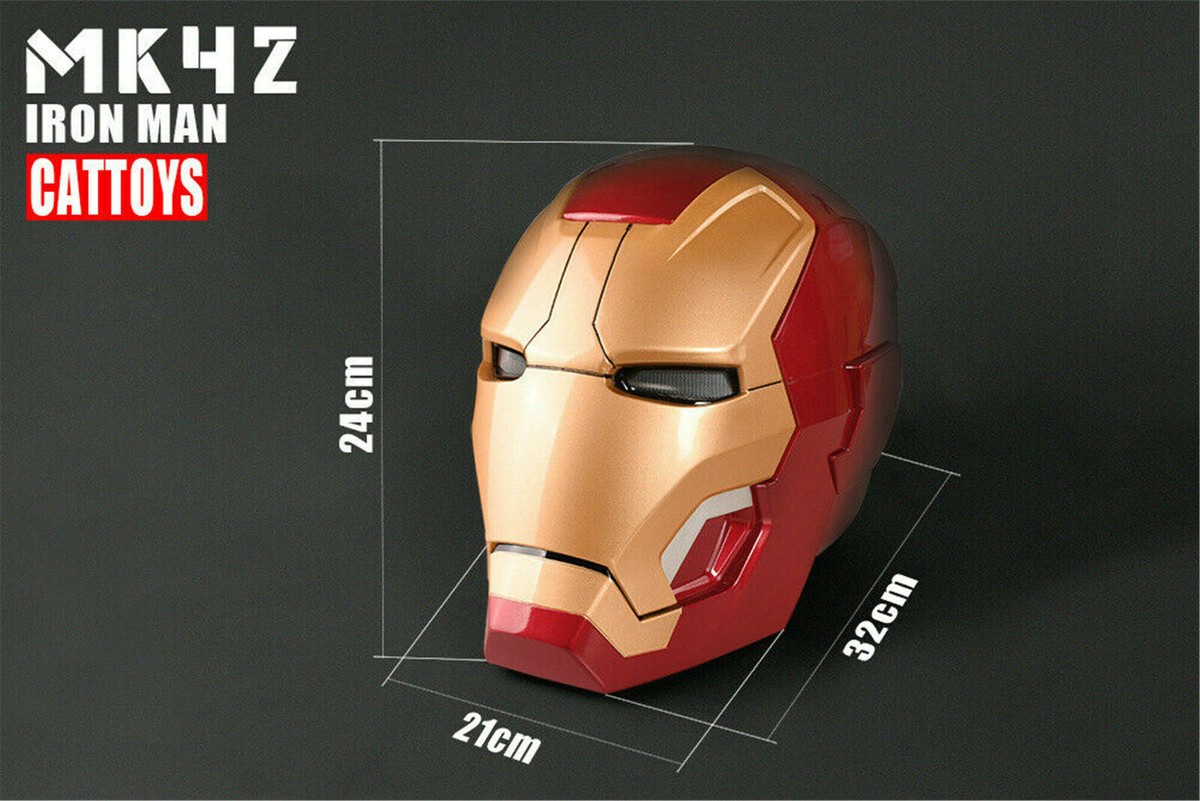 cattoys 1 1 iron man mk42 helmet Iron Man 1:1Scale Wearable Open Close MK42 Helmet Toys Cosplay model Figure