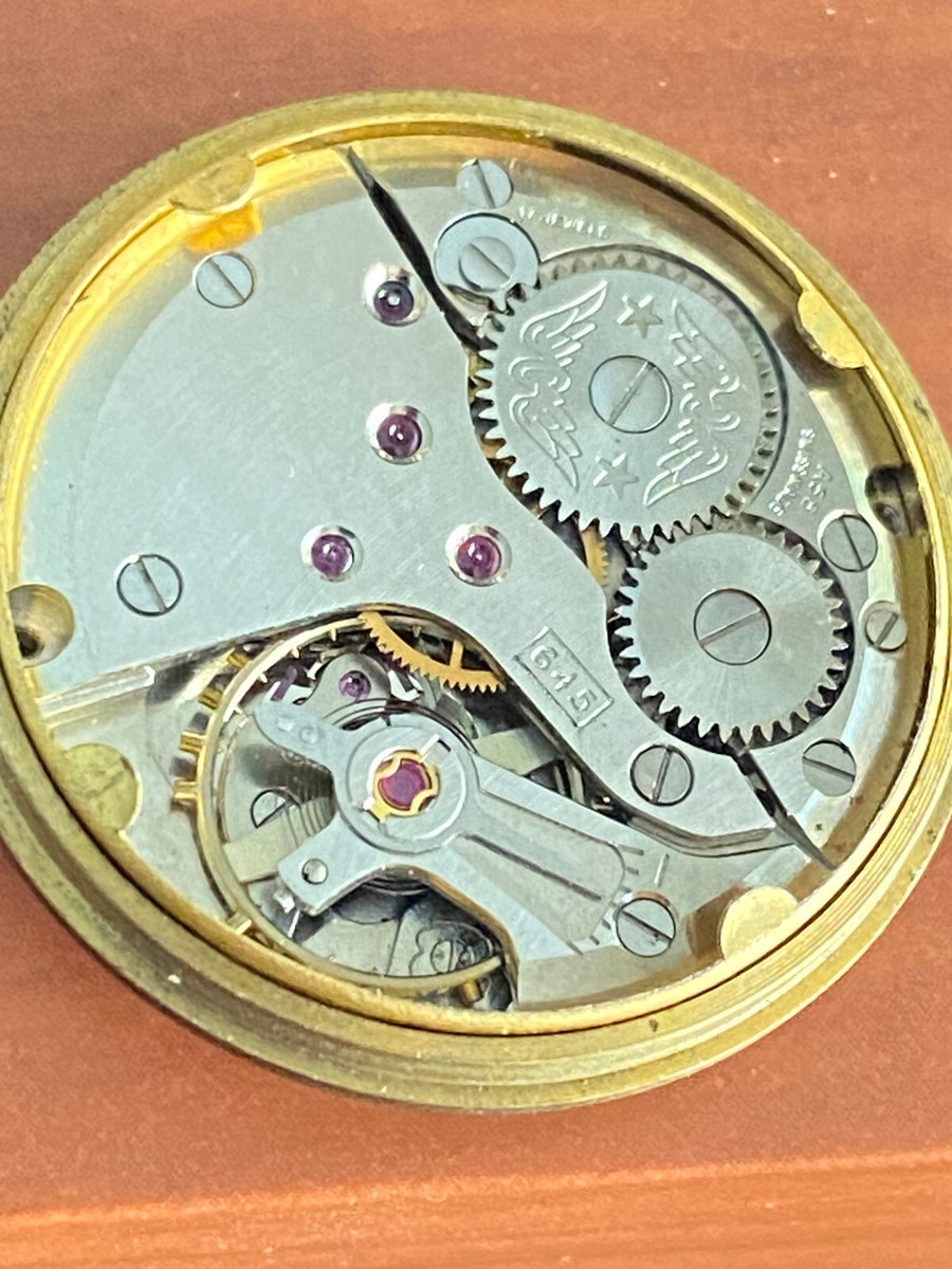 VINTAGE MEN'S SWISS ROTARY WRIST WATCH MOVEMENT, ETA 2370, 645, KEEPING  TIME,17J