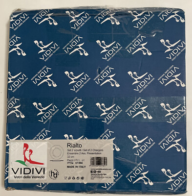 Vidivi Vetri delle Venezie, 2 Piece, Glass Plate Set, 32cm