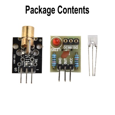 5 Pairs For Arduino AVR Laser-Receiver Sensor Module + KY-008 Laser-Transmitter