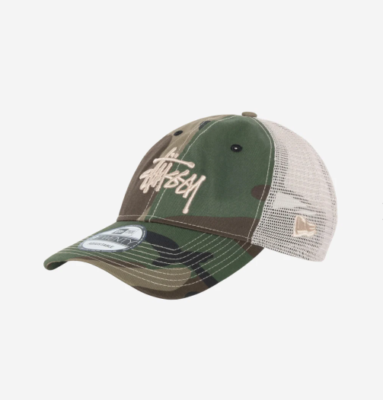 STUSSY NEW ERA 9TWENTY BASIC TRUCKER男女兼用 Stussy X New Era 9twenty Basic Trucker Shade, Woodland Camo