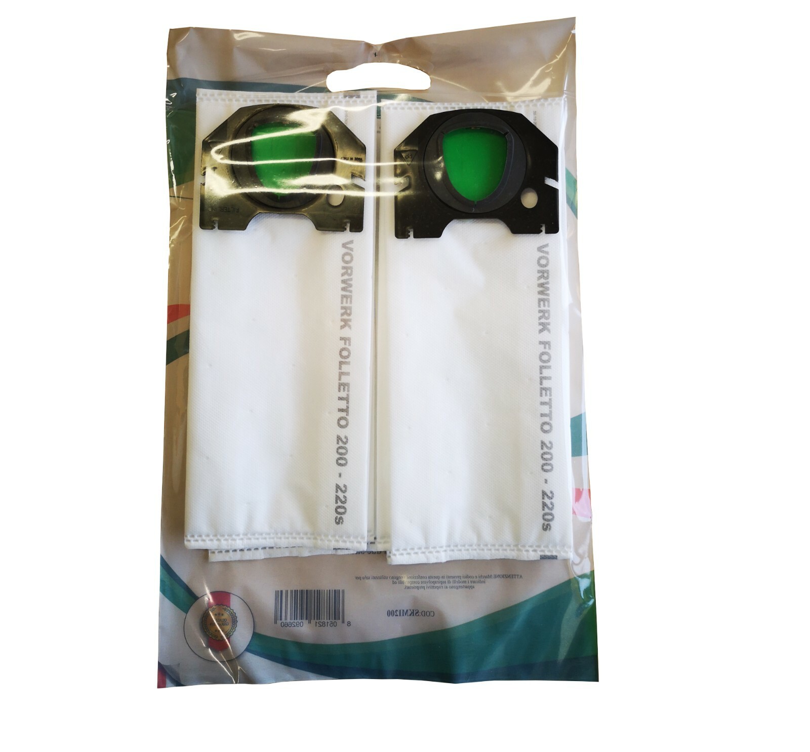 Sacs Aspirateur Arcets Pour Kobold VK200 VK220S - Kit 12 Sacs 5 Couches 2 Filtres 1 Brosse Kit Remplacement Aspirateur