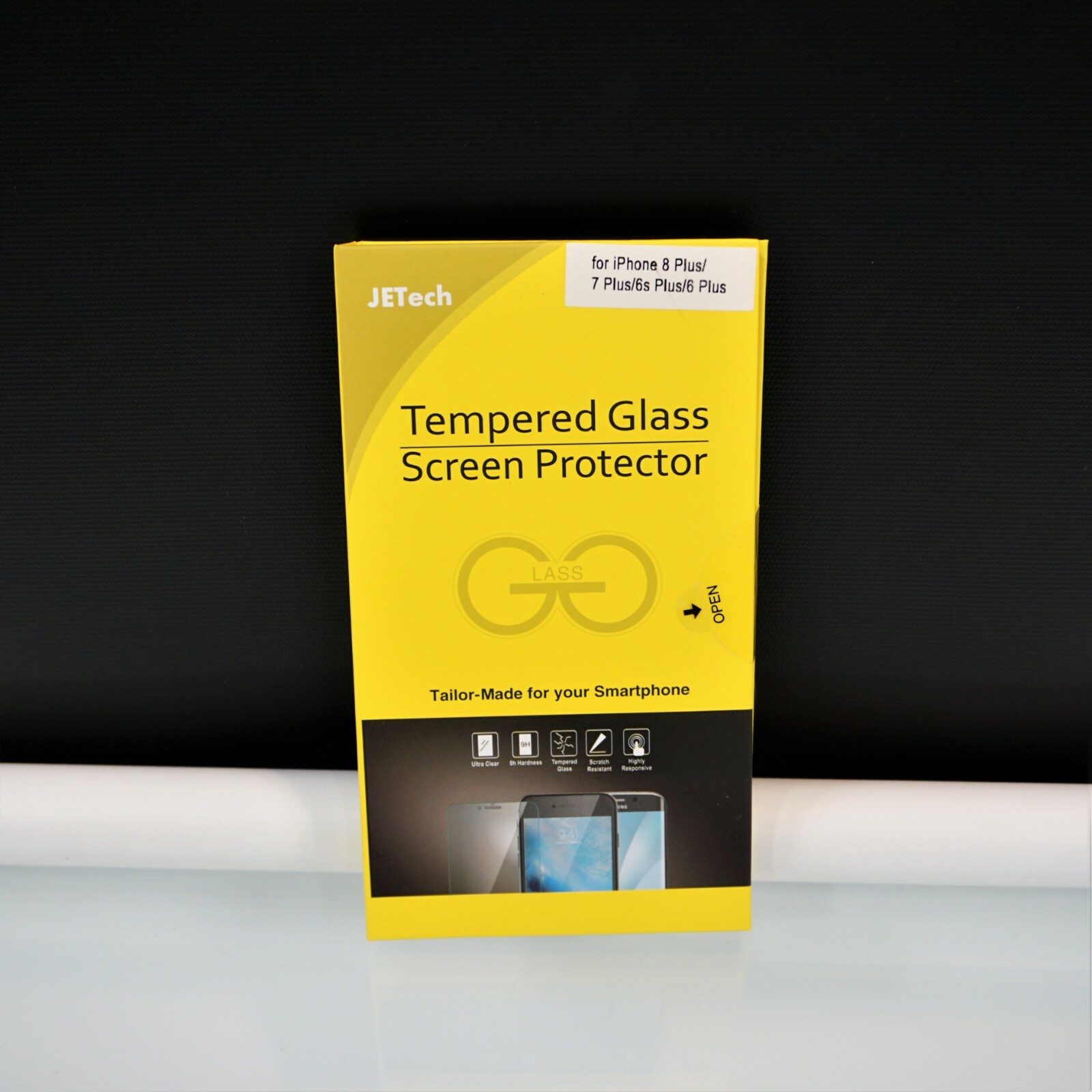 JETech Tempered Glass Screen Protector for iPhone 8 Plus/7 Plus/6s Plus/6 Plus 