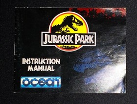 Jurassic Park Authentic Nintendo NES NRMT- game cart w manual & dust cover