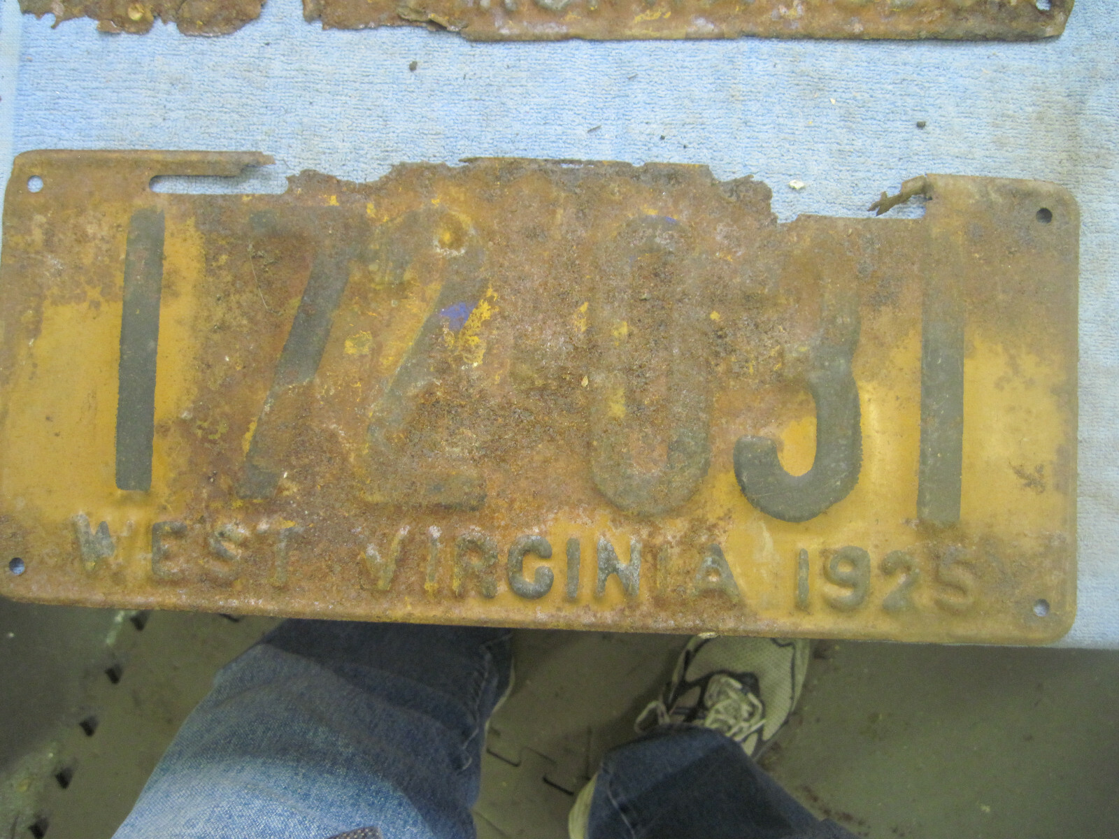 VINTAGE PAIR (FRONT & REAR) West Virginia License Plates WV 1925 172031 eBay