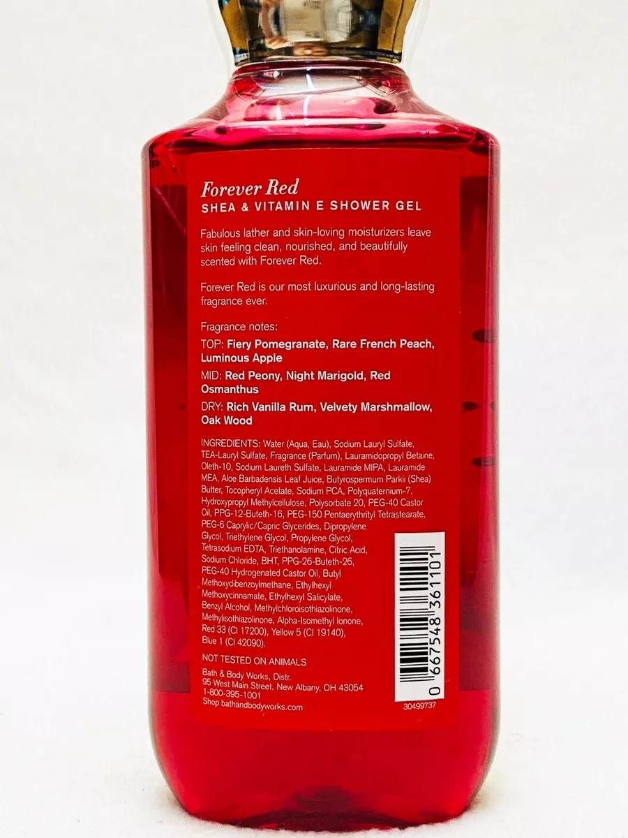 5 Bath Body Works FOREVER RED Body Wash Shower Gel 10 oz