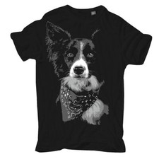 T-shirt border collie razza di cane allevatore porta cani cuccioli associazione gassi dog