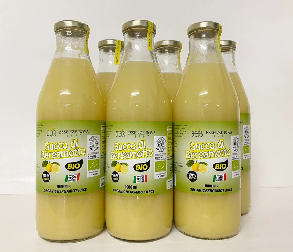 ESSENZE BOVA 1997 Succo di bergamotto BIOLOGICO puro 100% "Bova" di 6 bottiglie da 1 LITRO