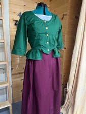 18th Century Colonial Reenactment Fitted Short Jacket 3-Piece Set