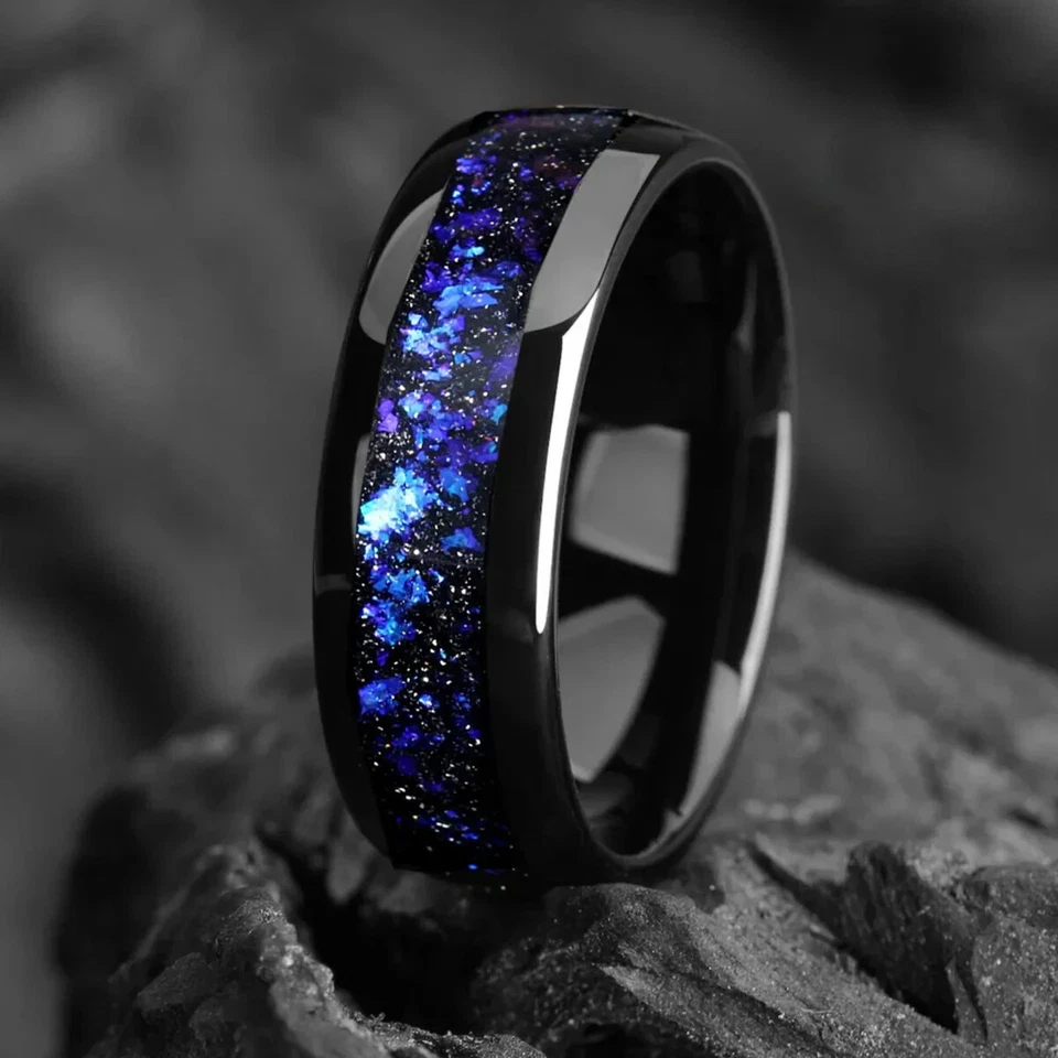 Орион — подходящий его и ее галактики вольфрама обручальное кольцо комплект для пар - Изображение 3 из 4