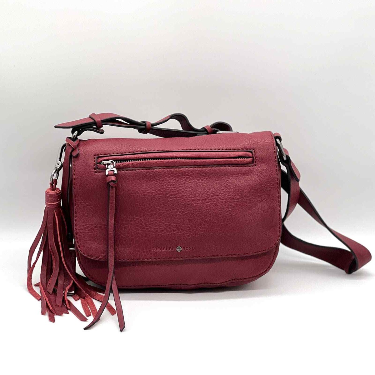 TREASURE AND BOND Leather Crossbody bag Womens Maroon  display picture 1