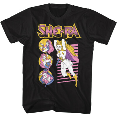 Masters Of The Universe Cartoon Characters She-Ra & Evil Lyn Ect Men's T Shirt 