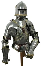 15th Century Medieval Gothic Armour Suit ~ Battle Warrior Half Body Armor