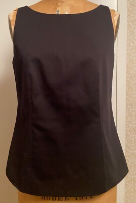 Ann Taylor Women 6P  Black sleeveless lined Shirt Top