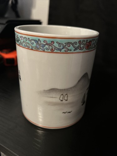 CB 06 Tea Cup Floral House & Mountain Design China Design Porcelain - Picture 2 of 4