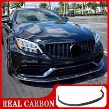 REAL Carbon Fiber Front Bumper Lip for Mercedes Benz W205 C205 C63  Coupe 15+