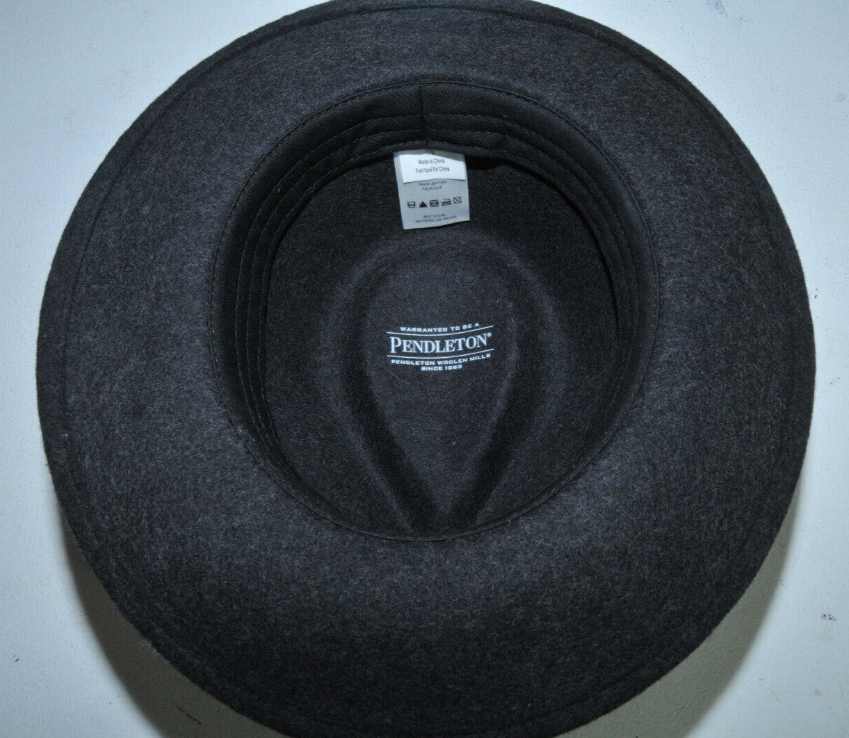 Pendleton Mens Size Medium Charcoal Gray Wool Fed… - image 13