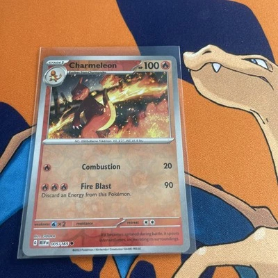 Charmeleon - 005/165 - Pokémon TCG Écarlate & Violet 151 Holo Inversé Comme Neuf - Photo 1/4