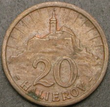 SLOVAKIA 20 Halierov 1940 - Bronze - XF- 3286 ¤