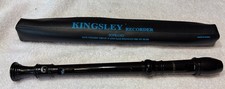 Kingsley 101 Soprano Recorder Flute  Black With Case Made In Korea