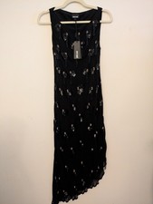 JUSTCAVALLI SIZE 38 STUNNING BLACK BEADED/SEQUIN/RHINESTONE DRESS NWT