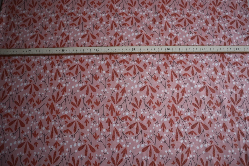 Baumwolljersey-Druck, Blumen-Optik, rosa, ca. 156 cm, Mat: 100 BW --- Meterware - Bild 3 von 4