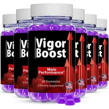 ( 6 Pack ) Vigor Boost Gummies - VigorBoost Performance Support for Men