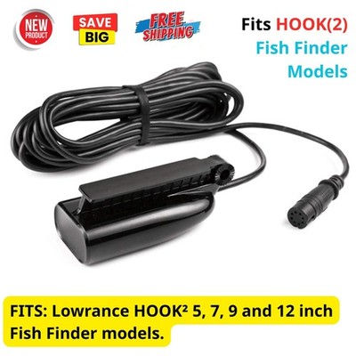Skimmer Transducer for Lowrance HOOK2 Model 5 7 9 12 inch Fish Finders Fishing