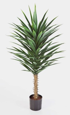 artplants Künstliche Yucca Busch, 102 Blätter, Deluxe, 130cm