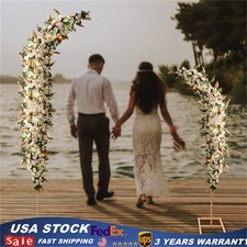 Gold Metal Floral Display Frame Curved Top Backdrop Stand Wedding Arch Events
